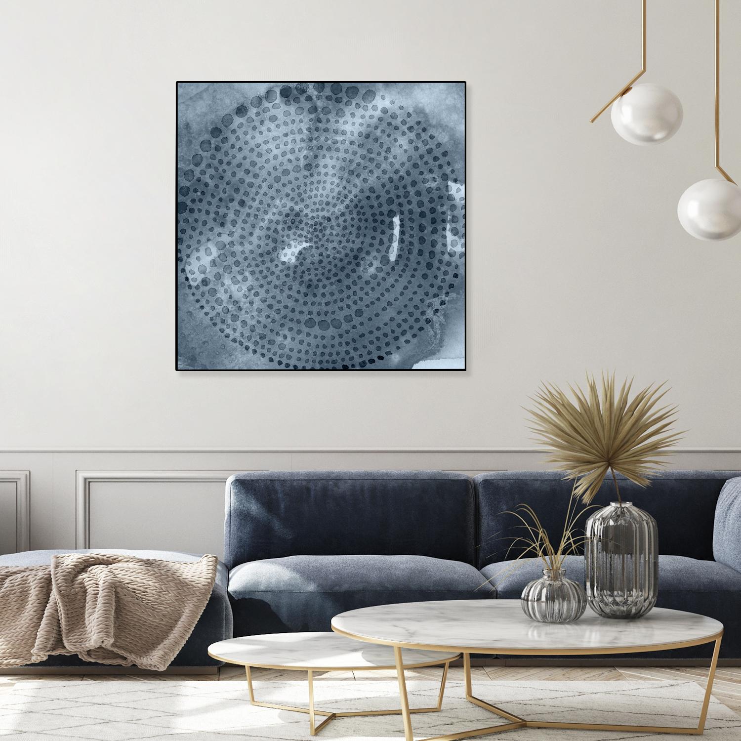 Indigo Wheel II by Chariklia Zarris on GIANT ART - blue abstract