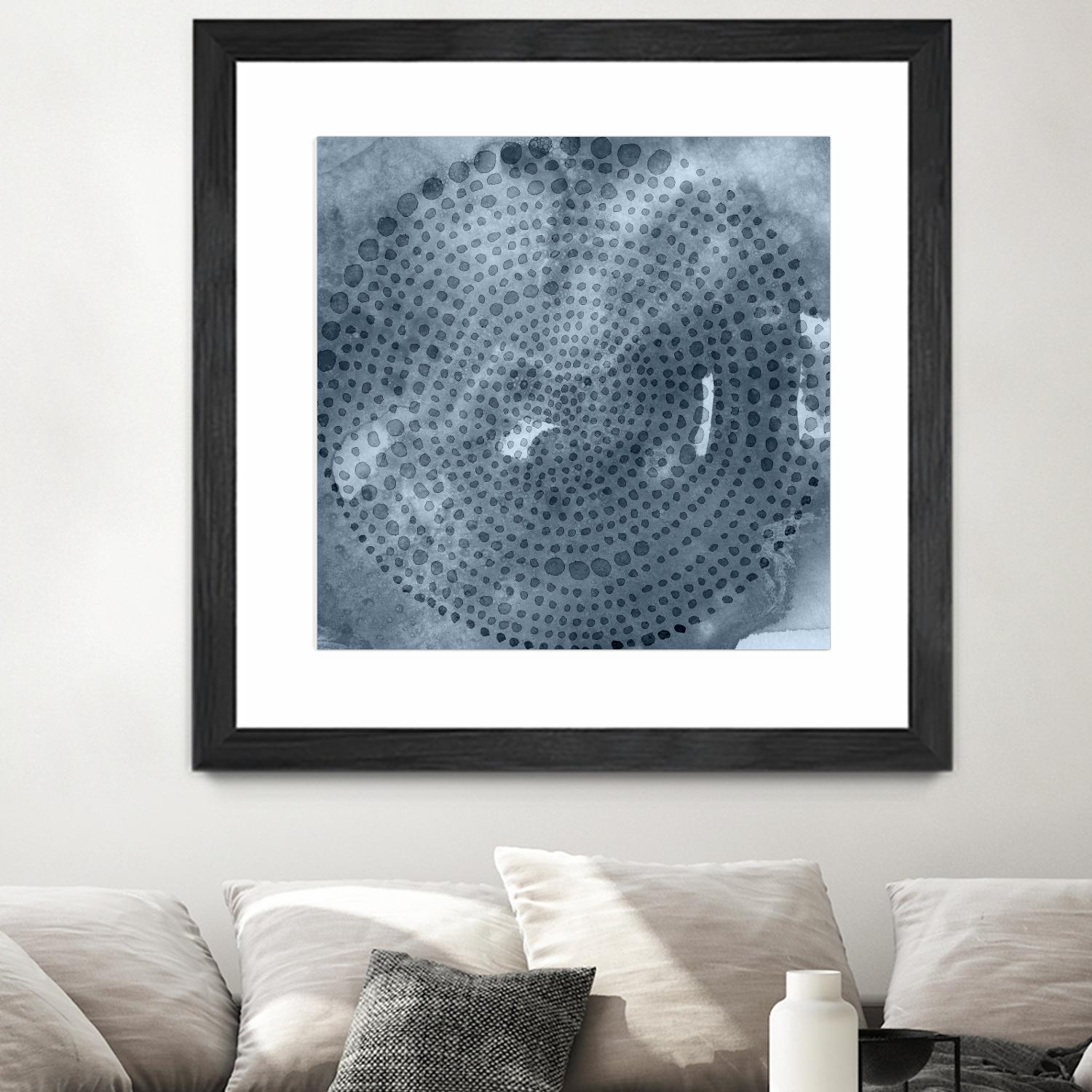 Indigo Wheel II by Chariklia Zarris on GIANT ART - blue abstract