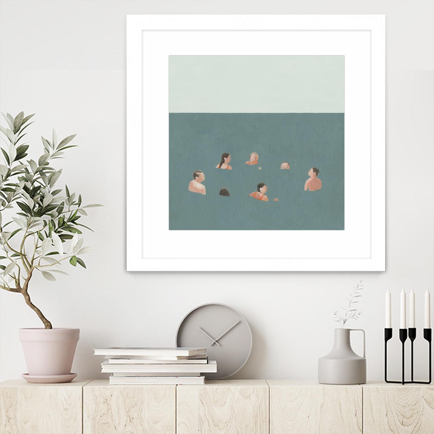 The Swimmers I by Emma Scarvey on GIANT ART - green tropical