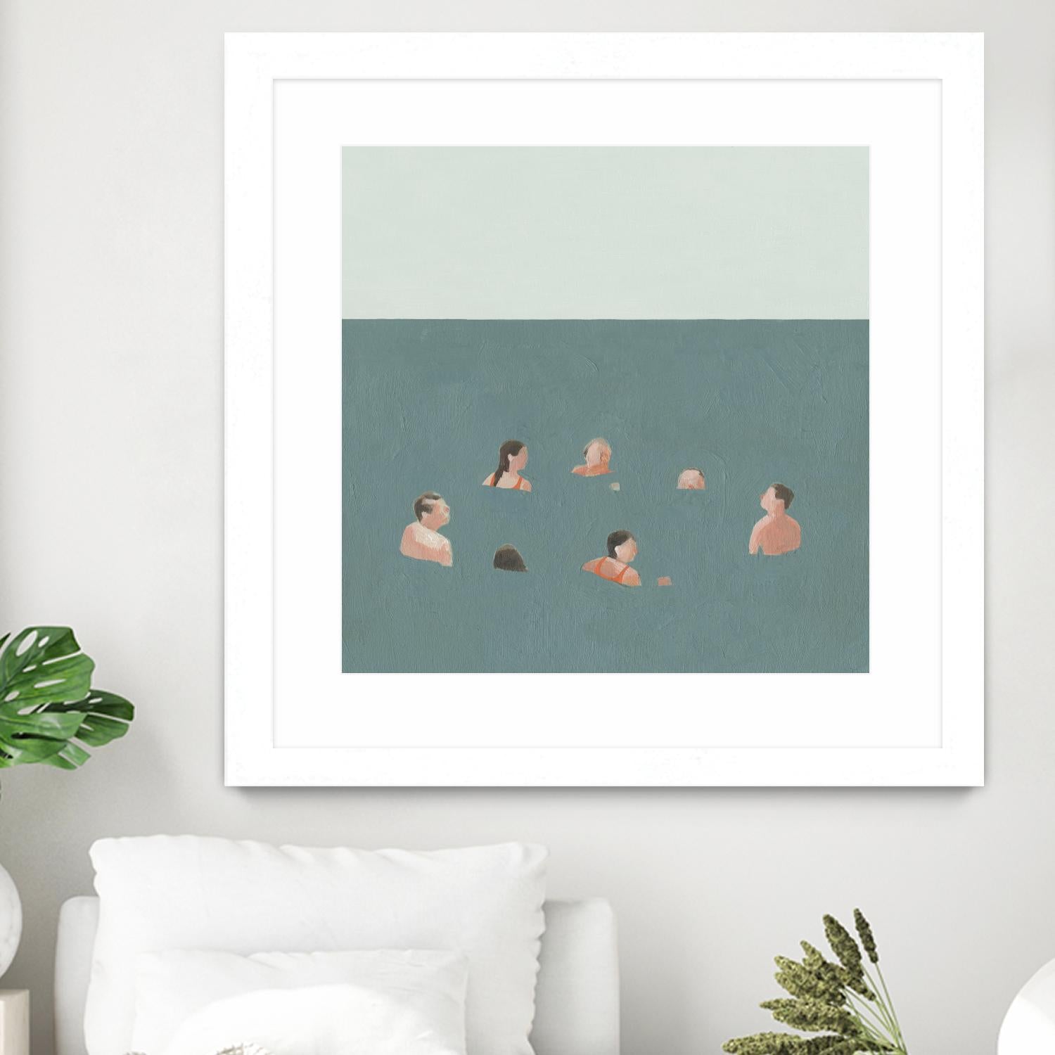 The Swimmers I by Emma Scarvey on GIANT ART - green tropical