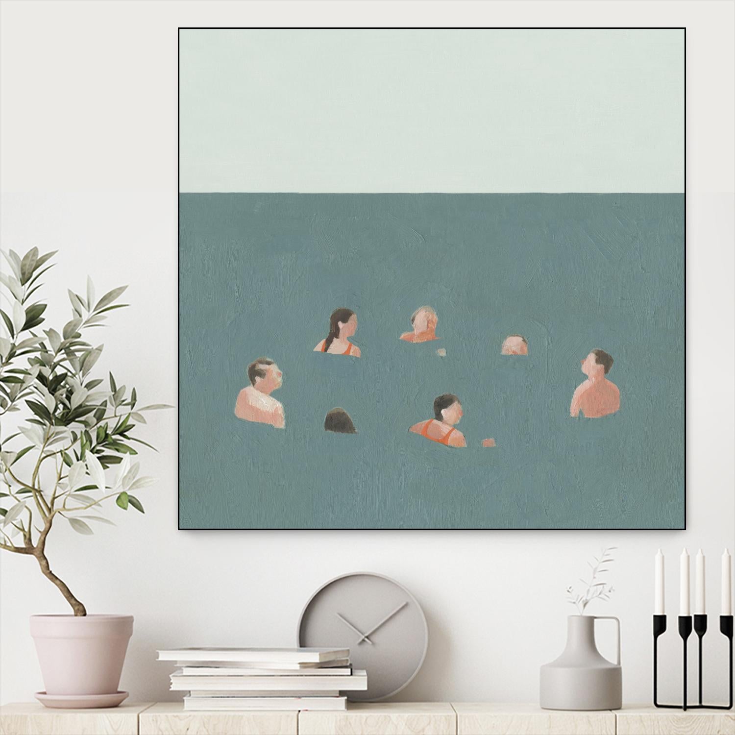 The Swimmers I by Emma Scarvey on GIANT ART - green tropical