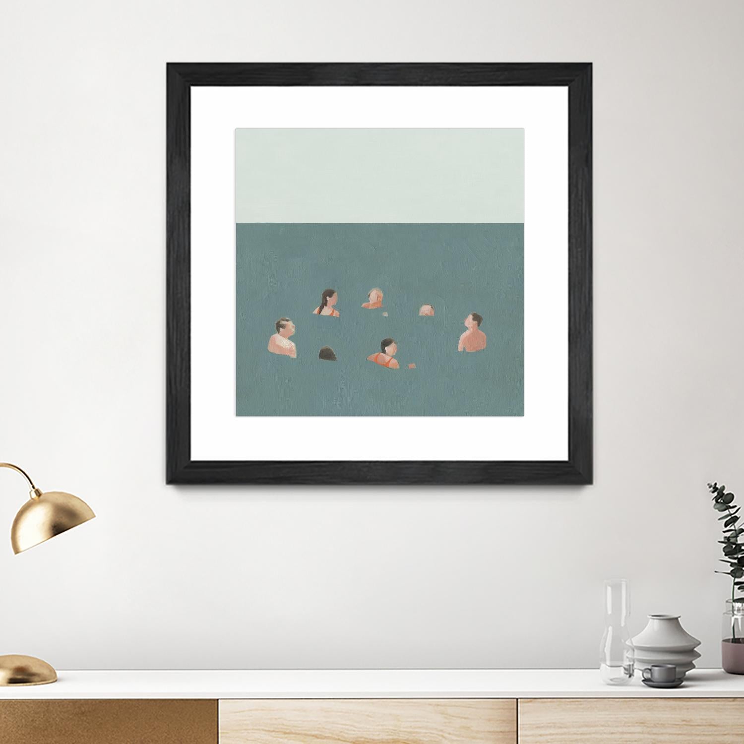 The Swimmers I by Emma Scarvey on GIANT ART - green tropical