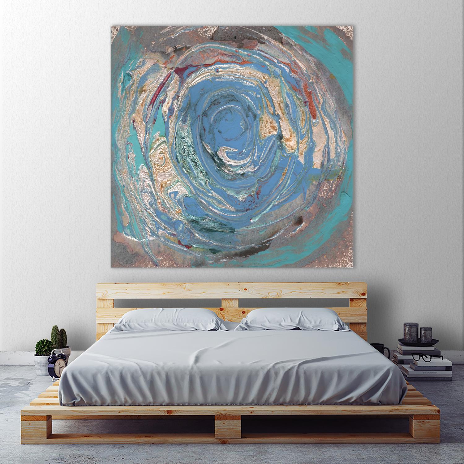Space Oddity I by Alicia Ludwig on GIANT ART - blue abstract