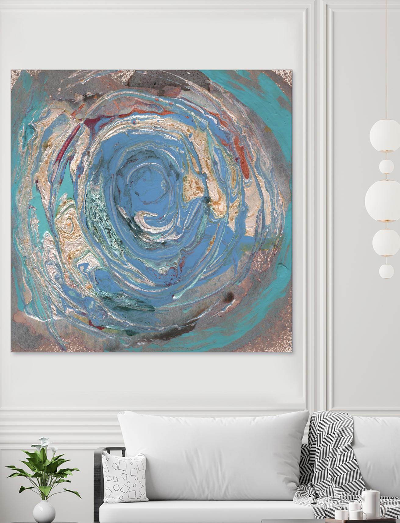Space Oddity I by Alicia Ludwig on GIANT ART - blue abstract