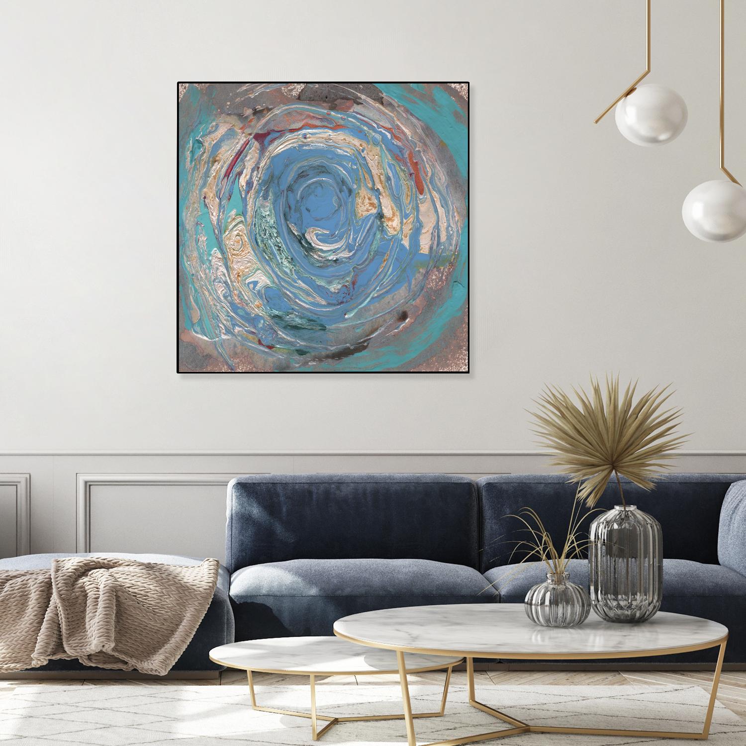 Space Oddity I by Alicia Ludwig on GIANT ART - blue abstract