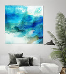 Ephemeral Blue I by Sisa Jasper on GIANT ART - blue abstract