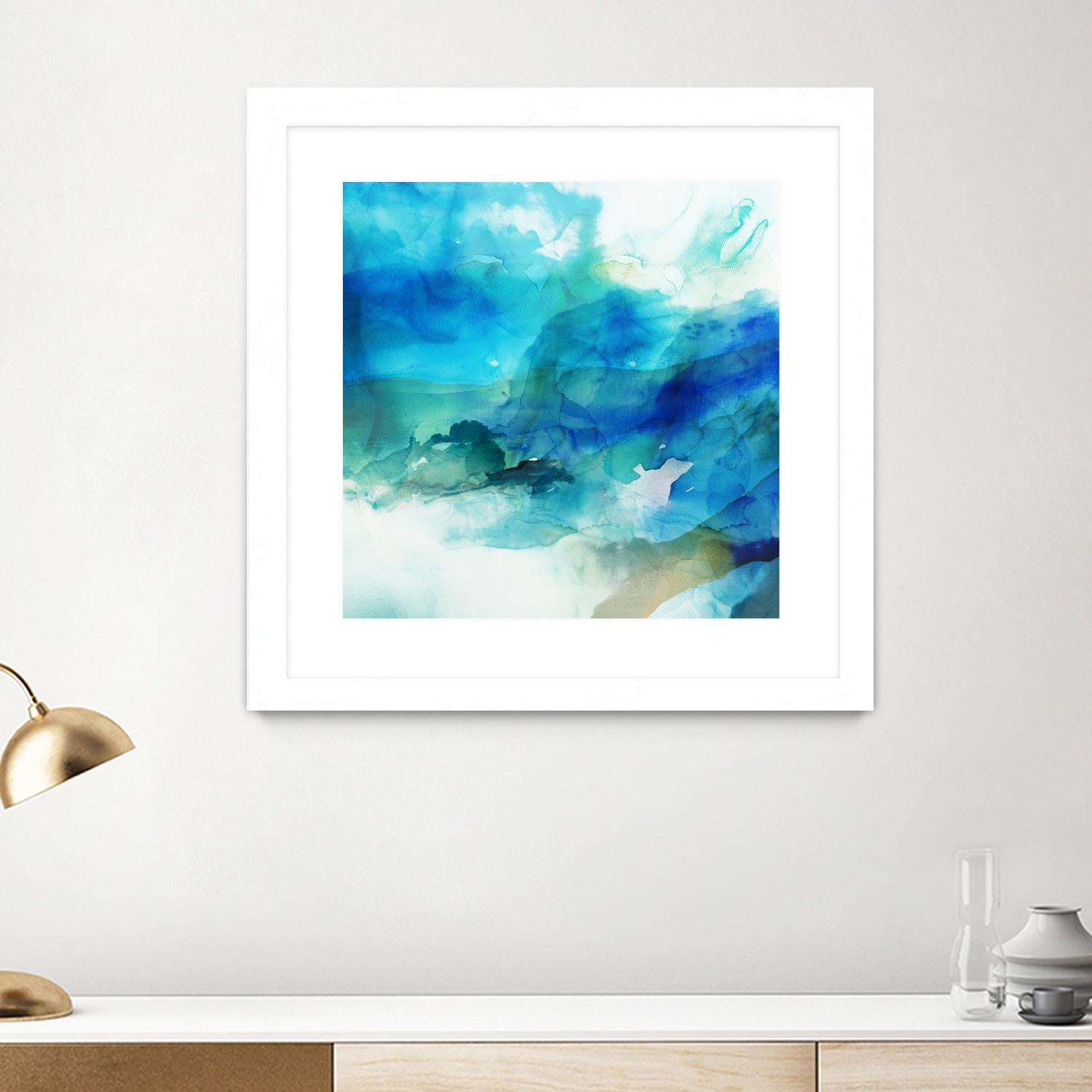 Ephemeral Blue I by Sisa Jasper on GIANT ART - blue abstract
