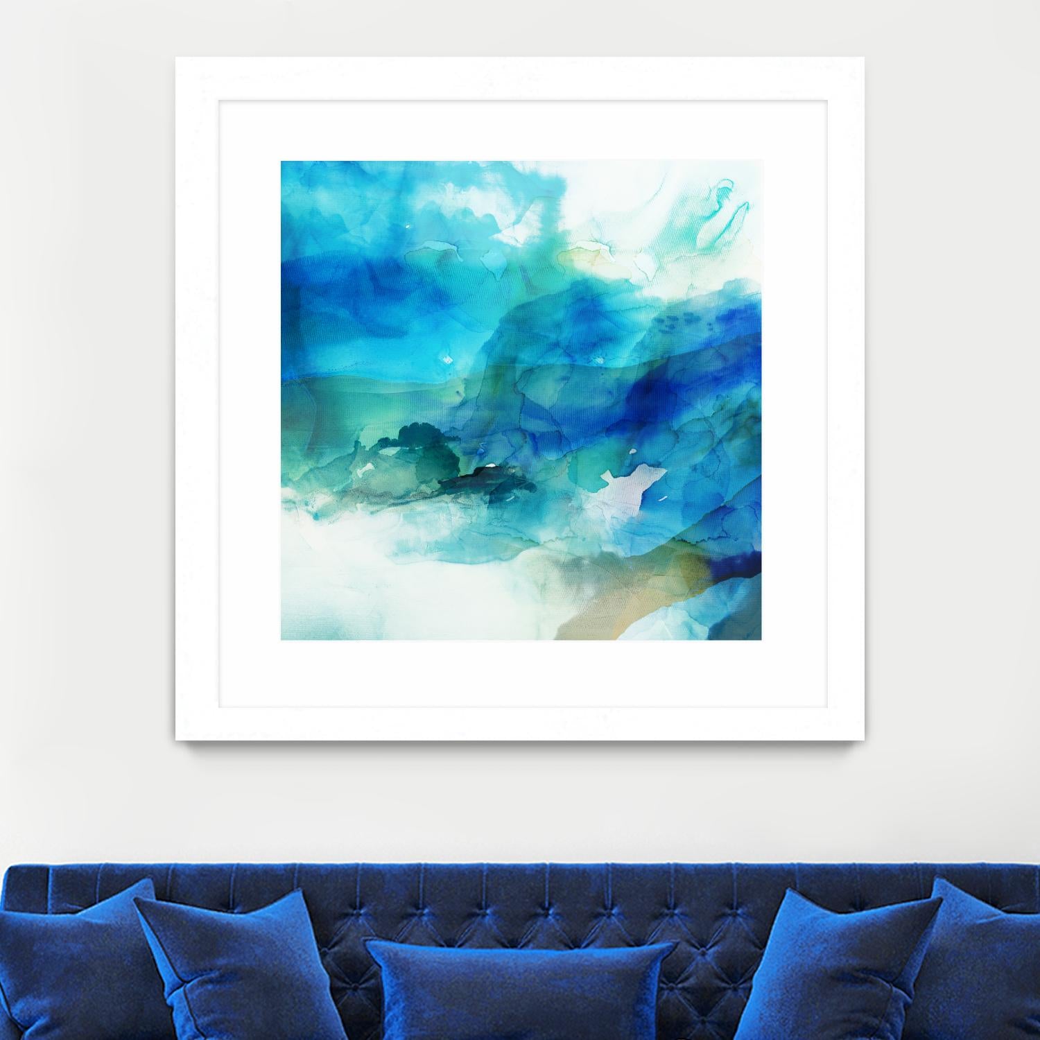 Ephemeral Blue I by Sisa Jasper on GIANT ART - blue abstract