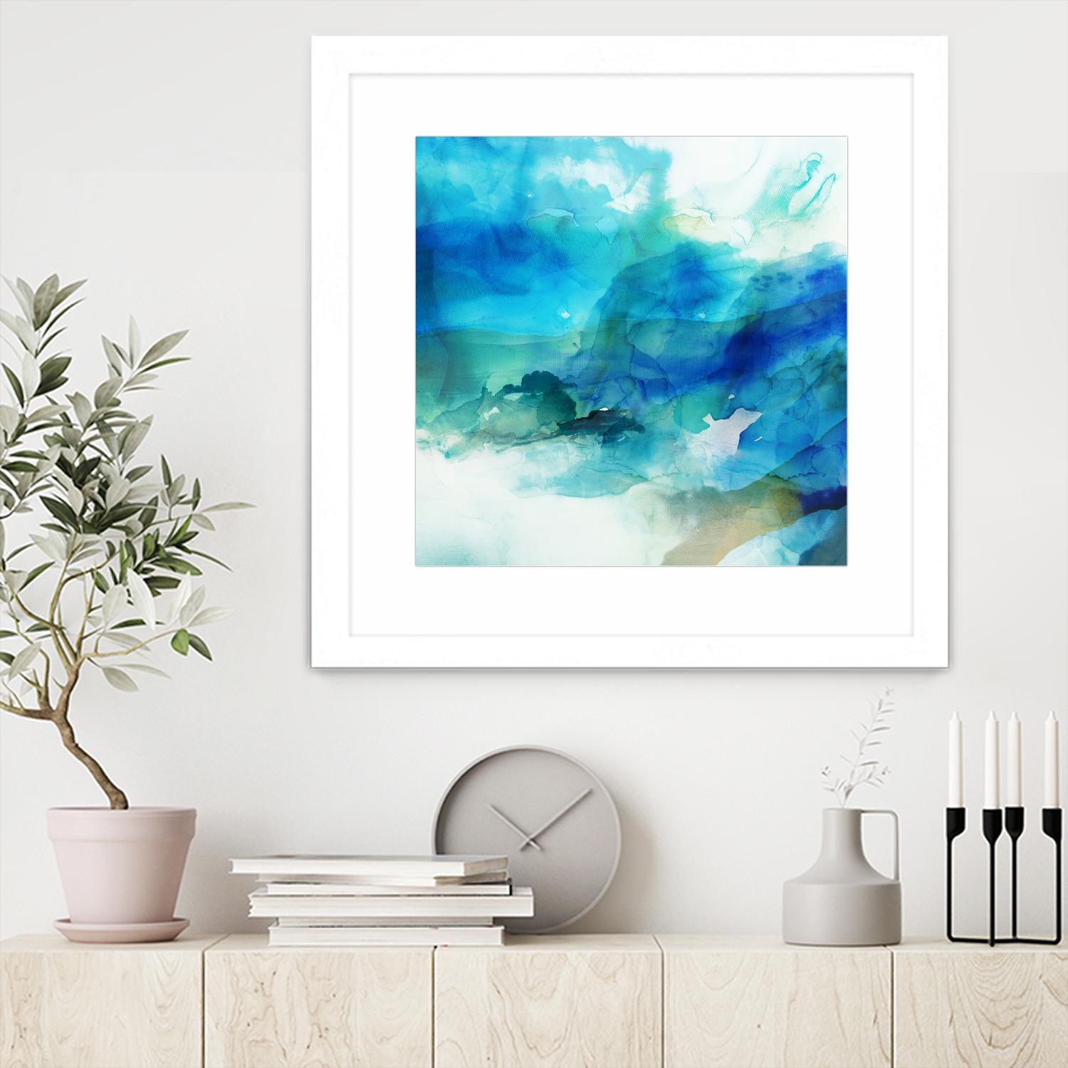 Ephemeral Blue I by Sisa Jasper on GIANT ART - blue abstract