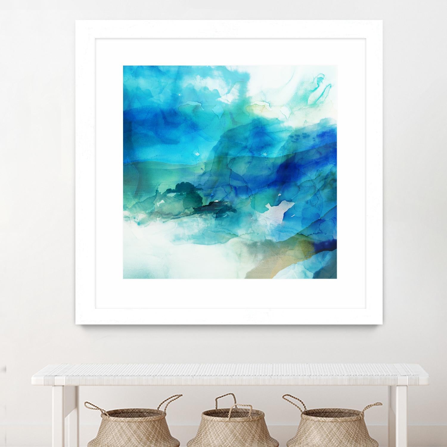 Ephemeral Blue I by Sisa Jasper on GIANT ART - blue abstract