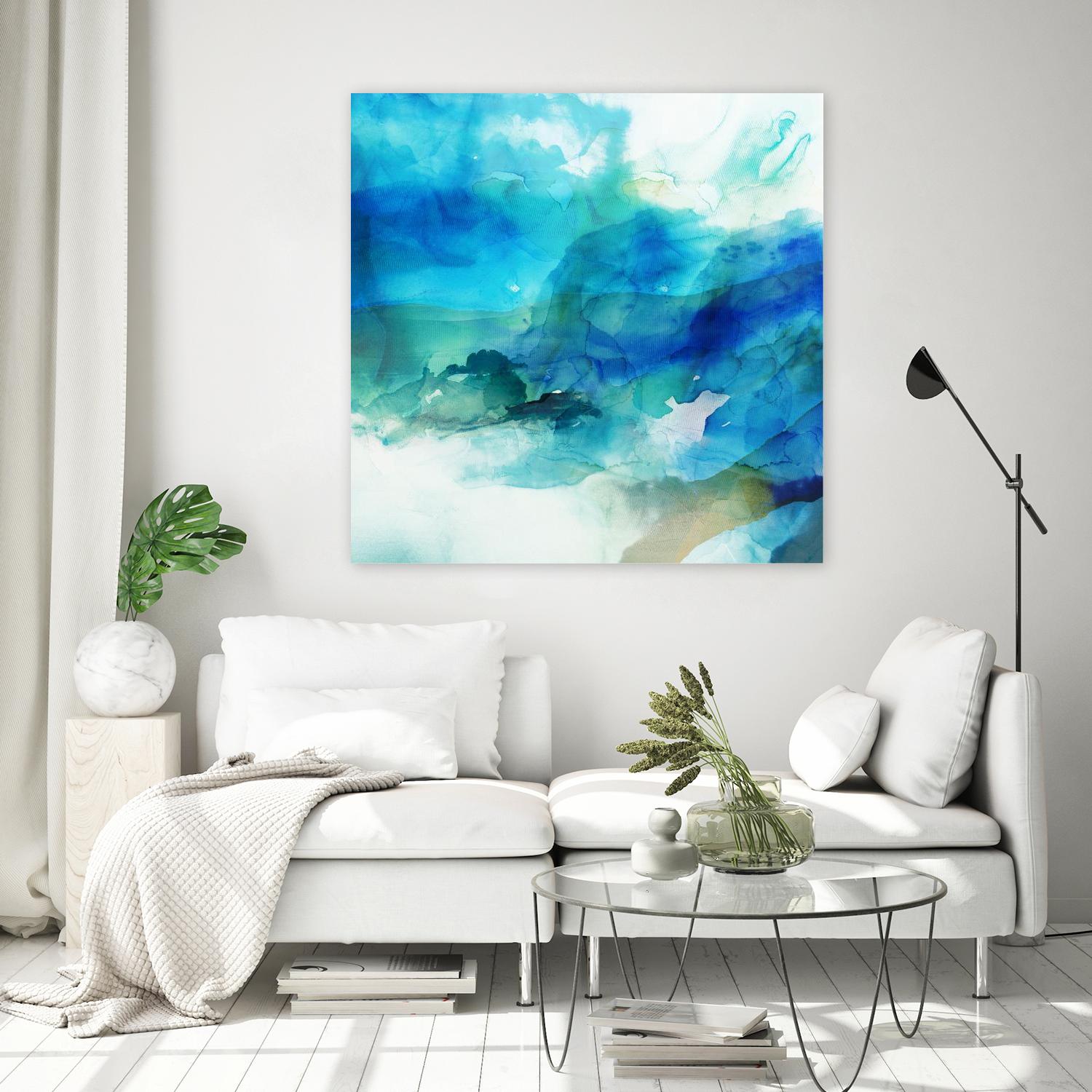 Ephemeral Blue I by Sisa Jasper on GIANT ART - blue abstract