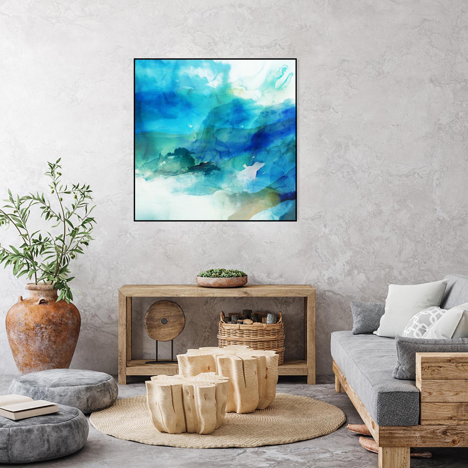 Ephemeral Blue I by Sisa Jasper on GIANT ART - blue abstract