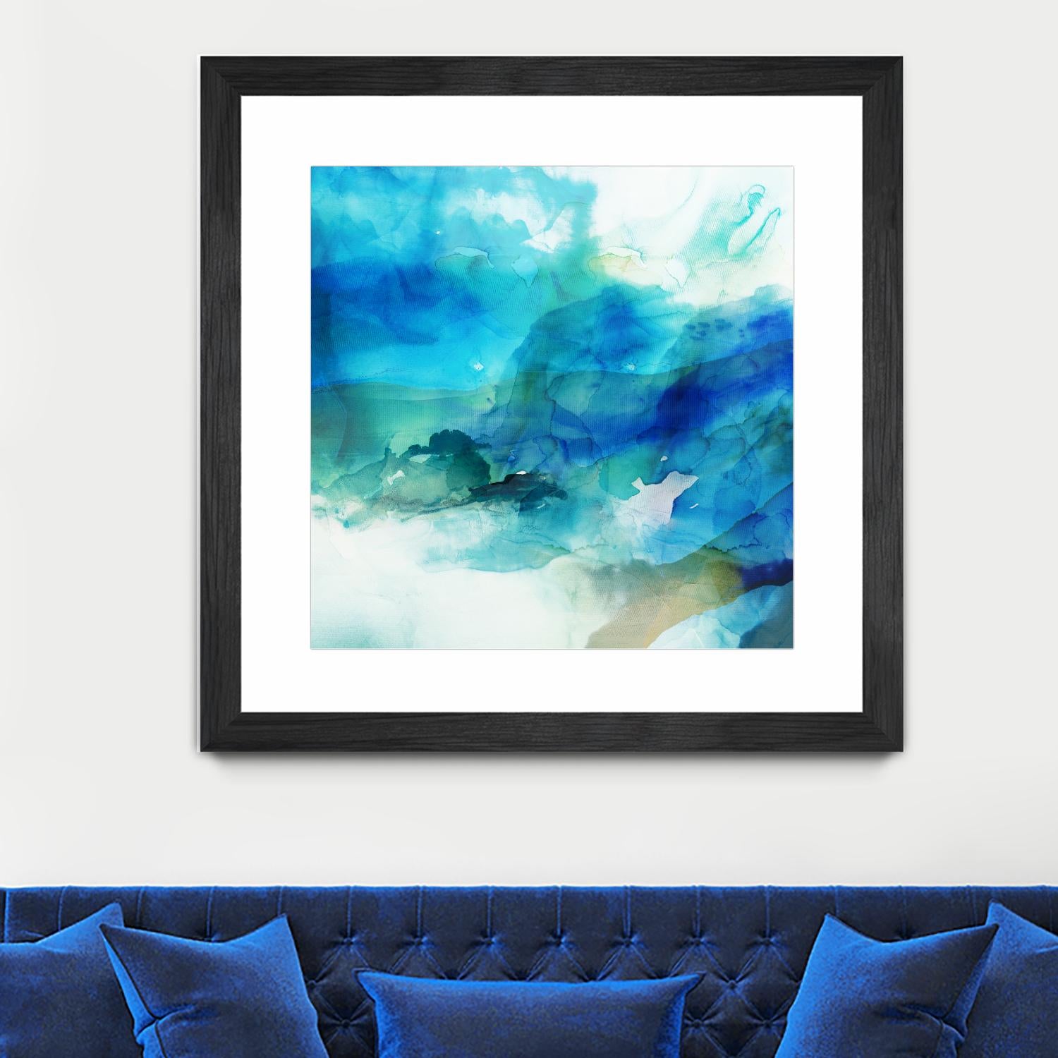 Ephemeral Blue I by Sisa Jasper on GIANT ART - blue abstract