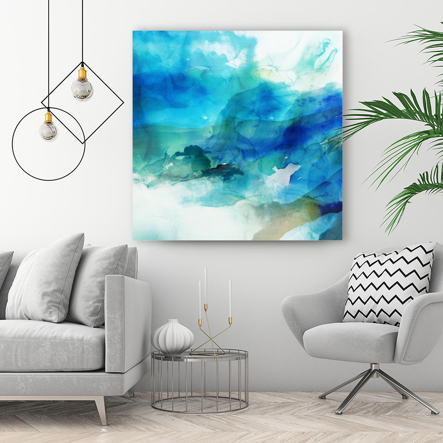 Ephemeral Blue I by Sisa Jasper on GIANT ART - blue abstract