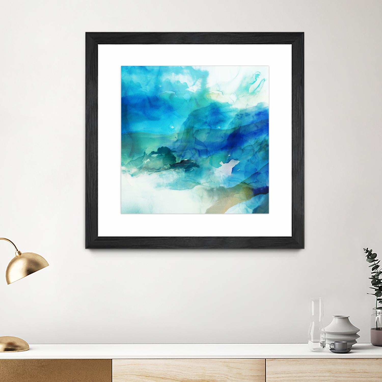 Ephemeral Blue I by Sisa Jasper on GIANT ART - blue abstract