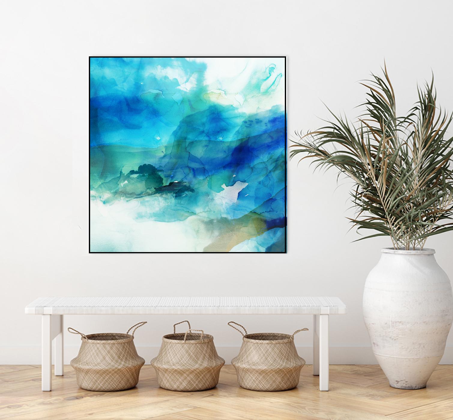 Ephemeral Blue I by Sisa Jasper on GIANT ART - blue abstract