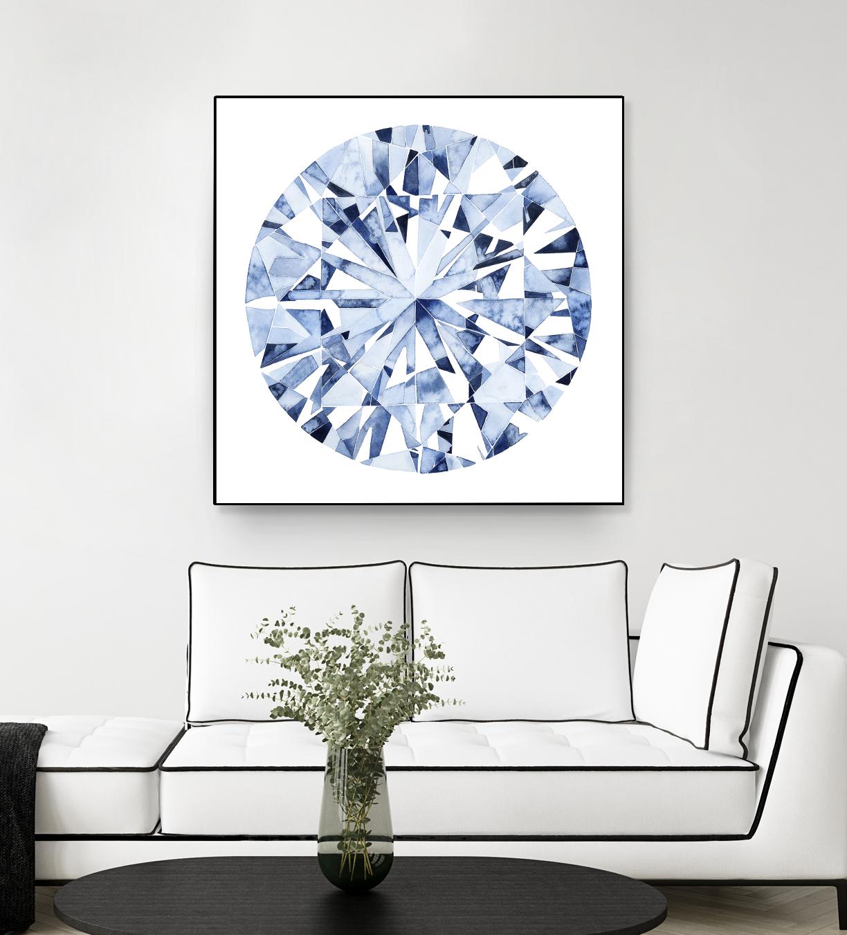 Diamond Drops I by Grace Popp on GIANT ART - blue abstract