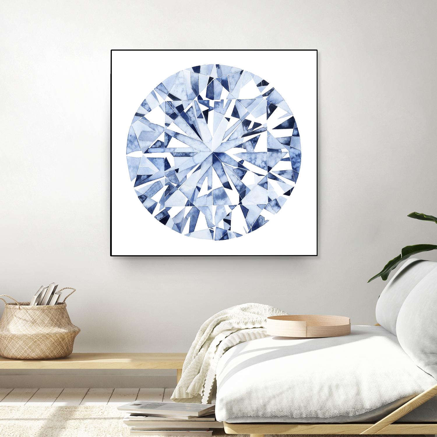 Diamond Drops I by Grace Popp on GIANT ART - blue abstract