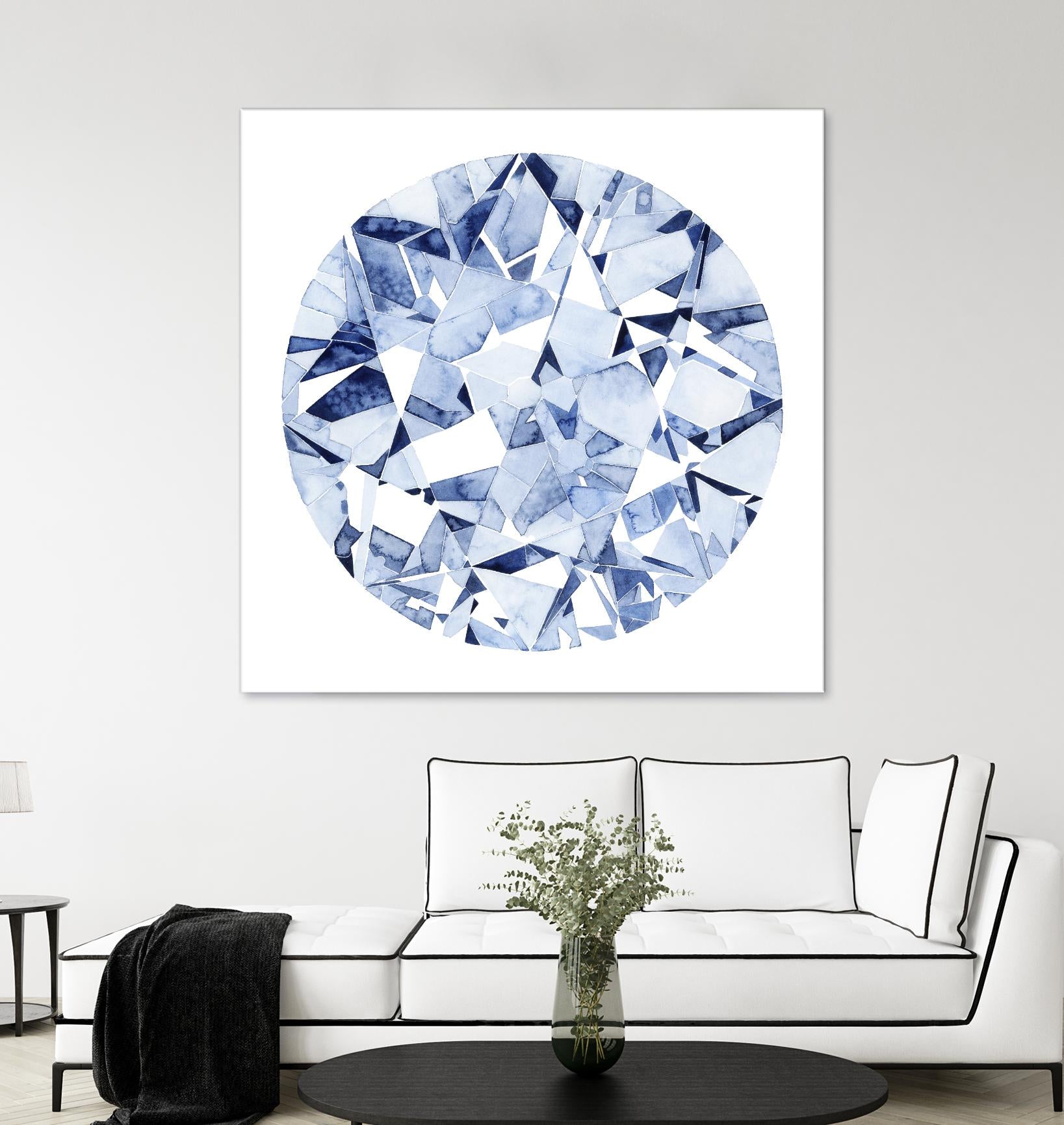 Diamond Drops II by Grace Popp on GIANT ART - blue abstract
