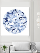 Diamond Drops II by Grace Popp on GIANT ART - blue abstract