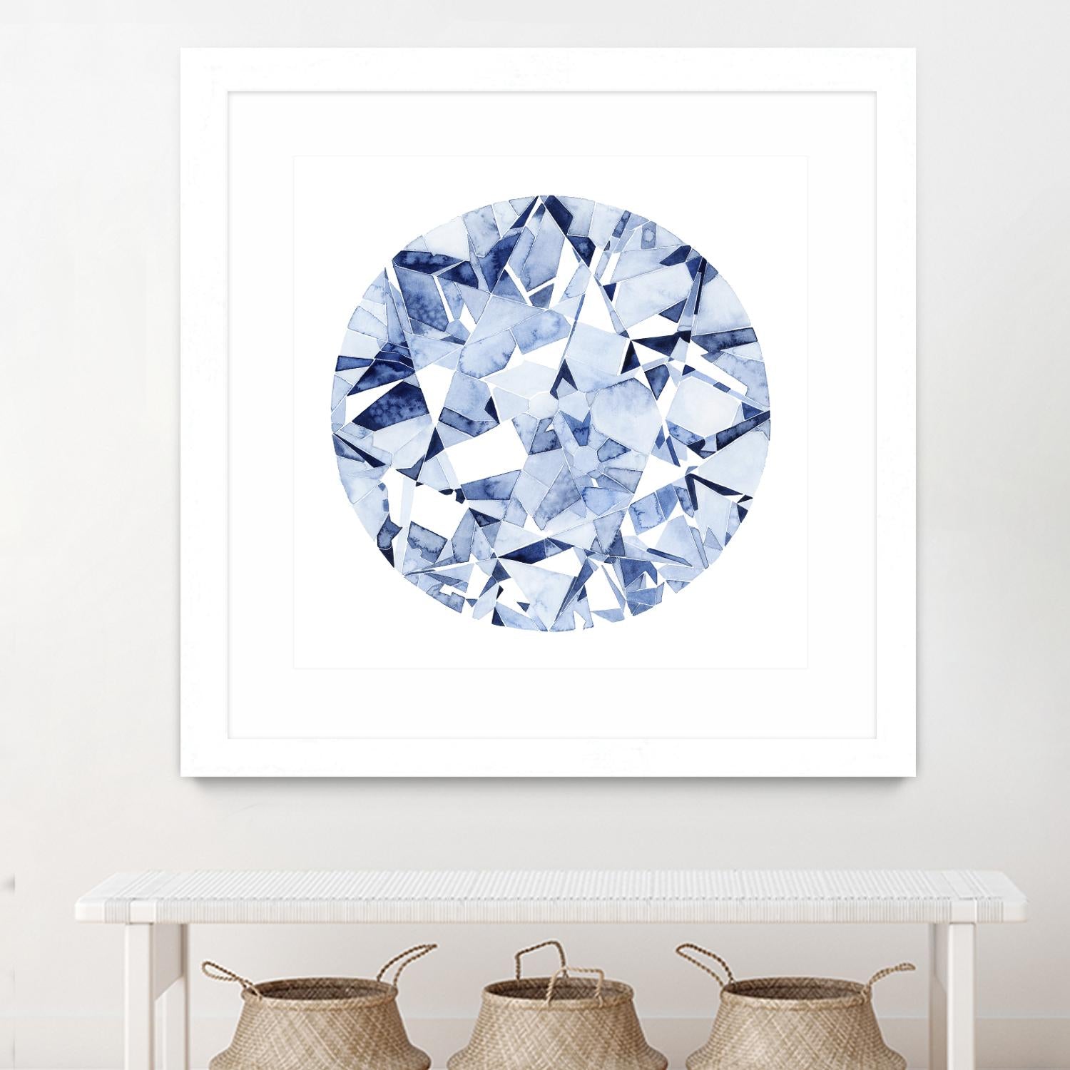 Diamond Drops II by Grace Popp on GIANT ART - blue abstract