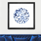 Diamond Drops II by Grace Popp on GIANT ART - blue abstract