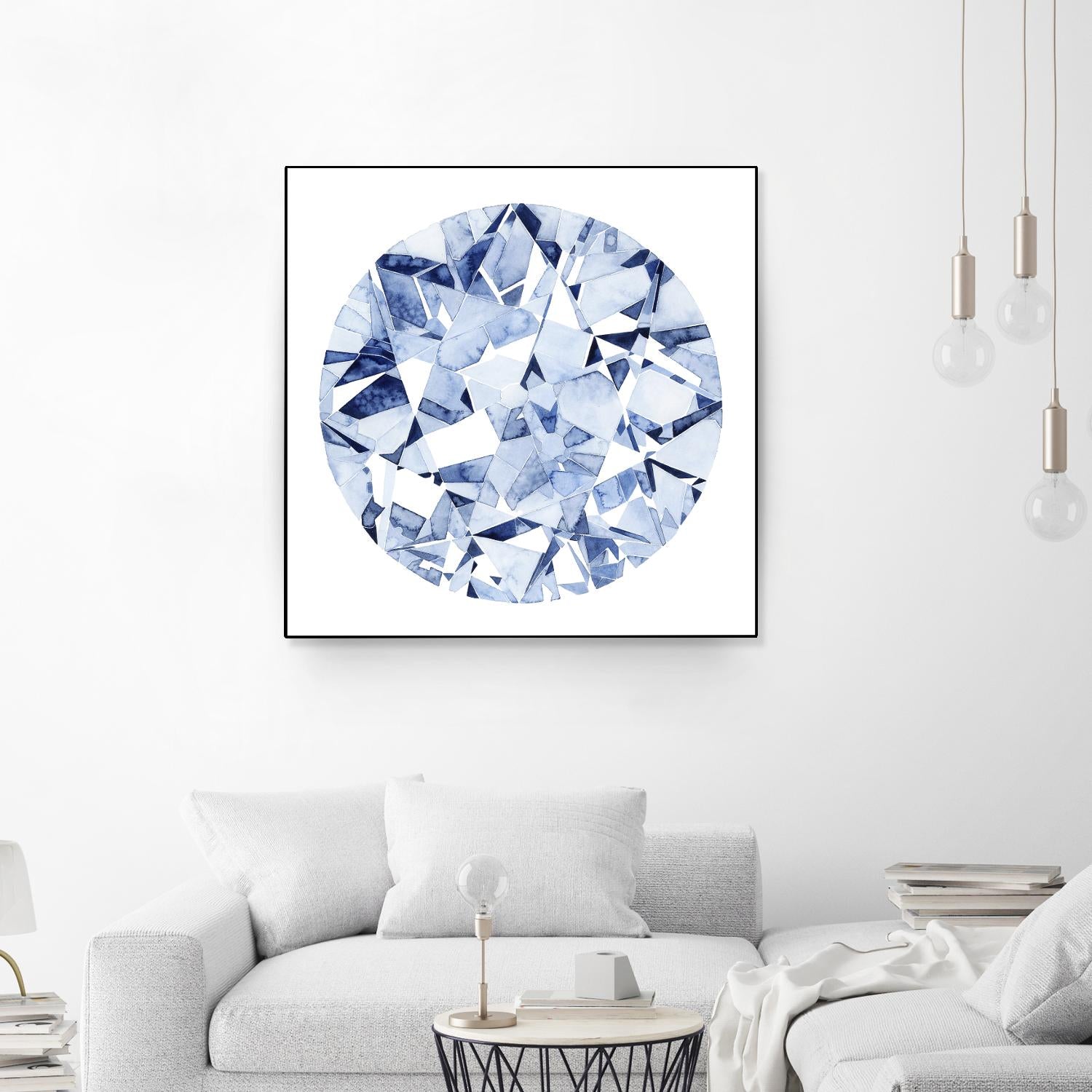 Diamond Drops II by Grace Popp on GIANT ART - blue abstract