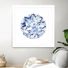 Diamond Drops II by Grace Popp on GIANT ART - blue abstract