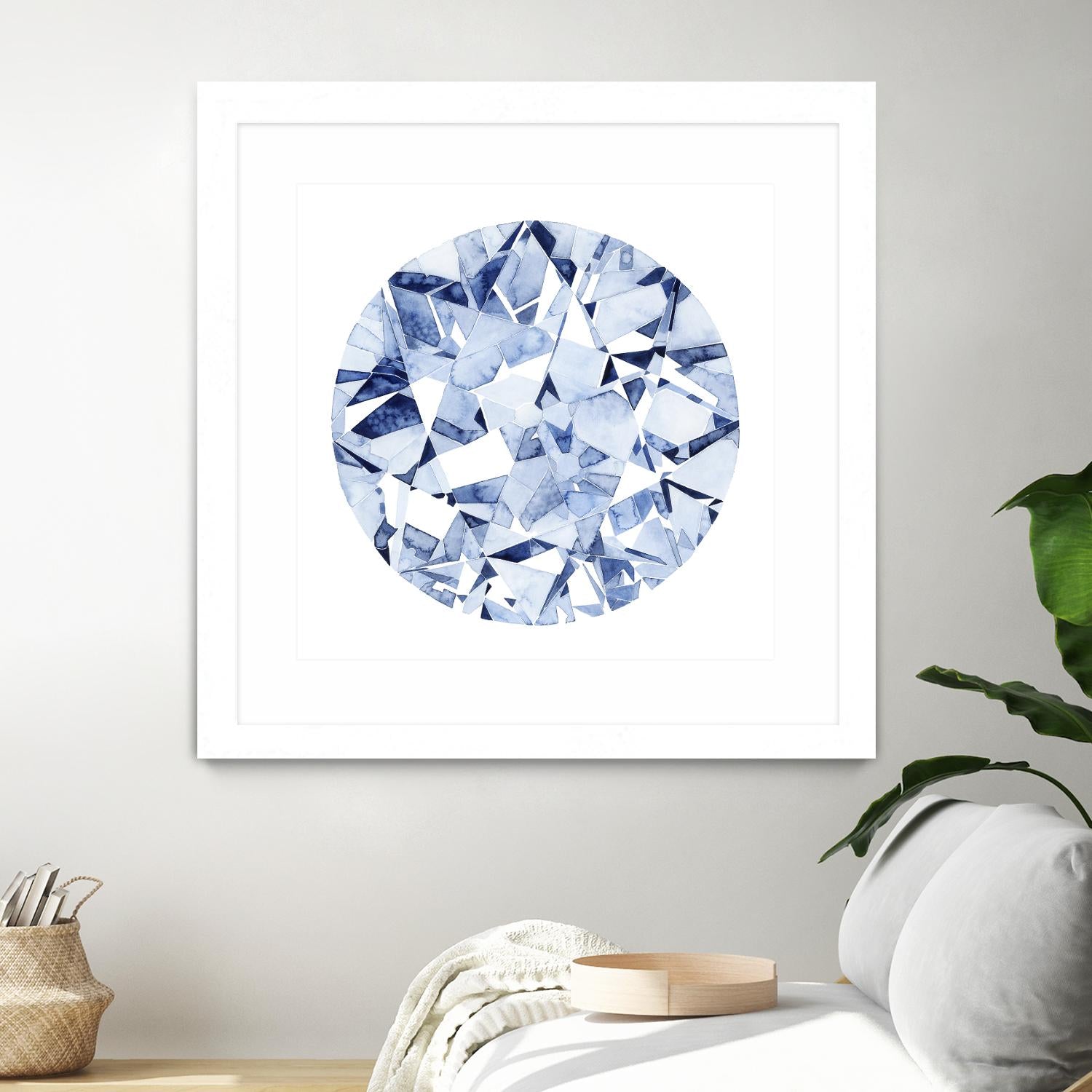 Diamond Drops II by Grace Popp on GIANT ART - blue abstract