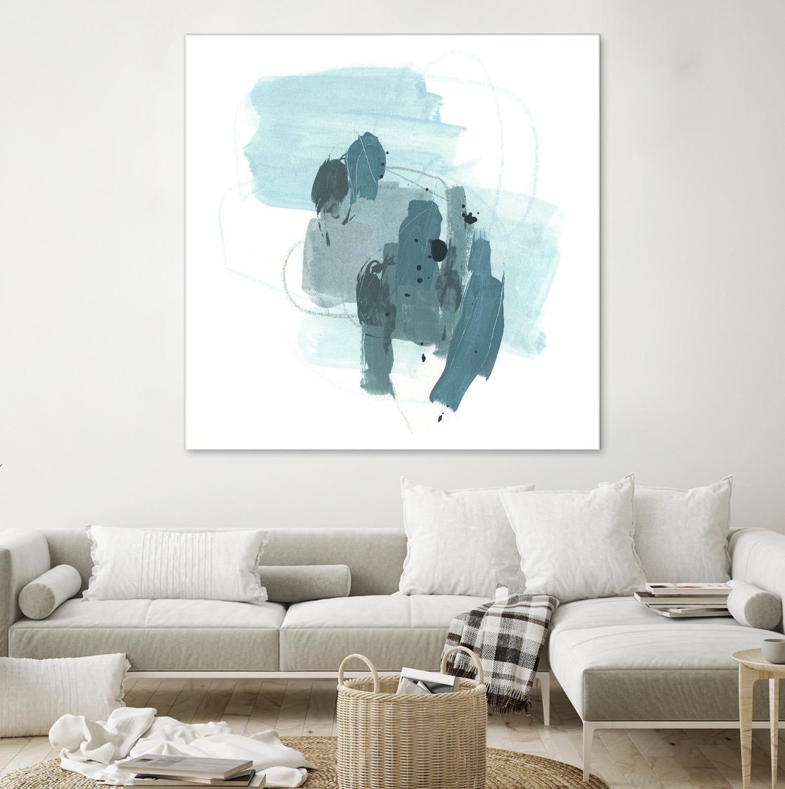 Aqua Stellar I by June Erica Vess on GIANT ART - blue abstract