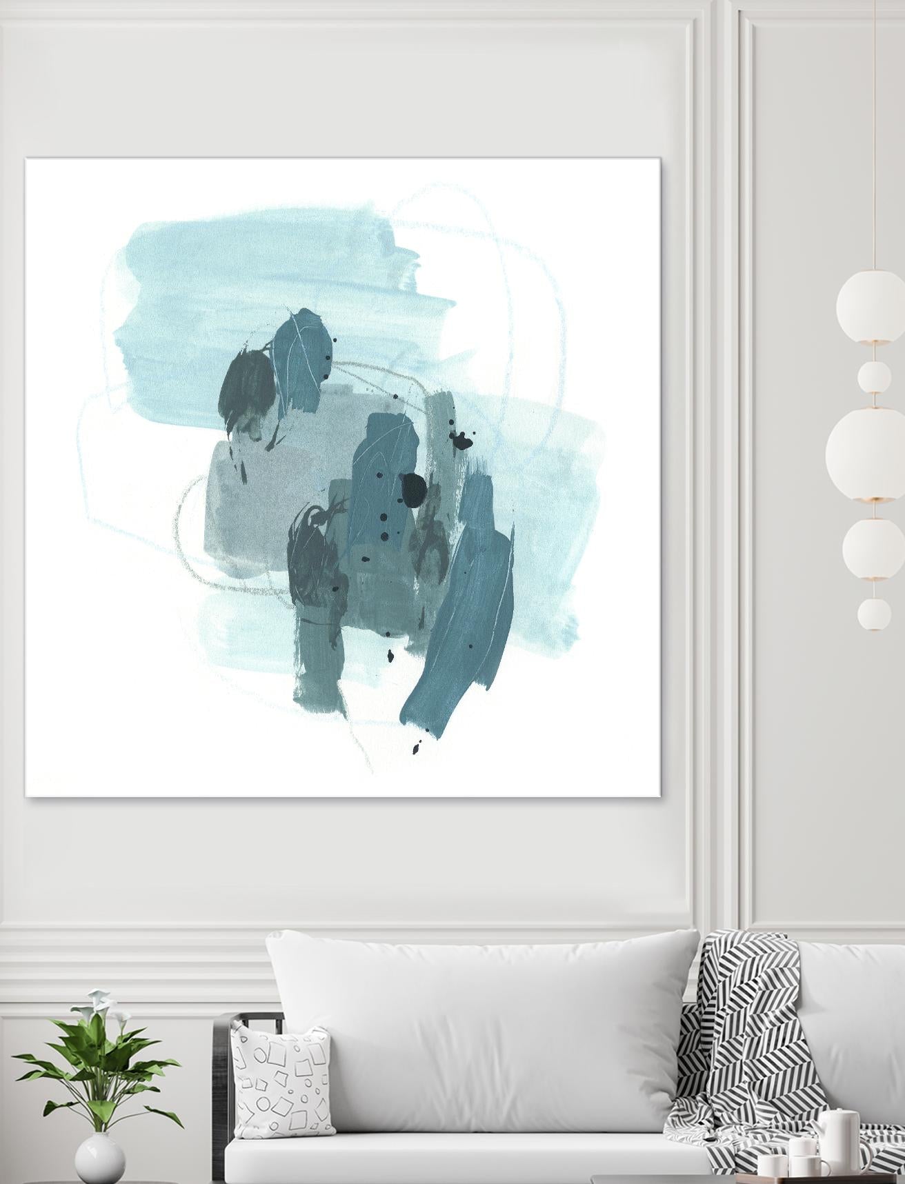 Aqua Stellar I by June Erica Vess on GIANT ART - blue abstract