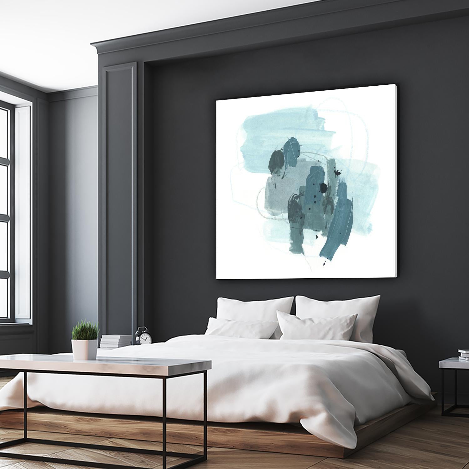 Aqua Stellar I by June Erica Vess on GIANT ART - blue abstract