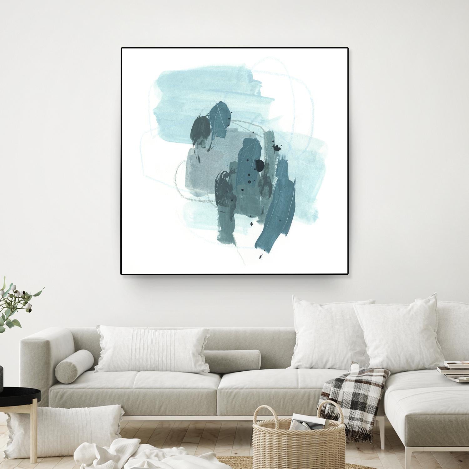 Aqua Stellar I by June Erica Vess on GIANT ART - blue abstract