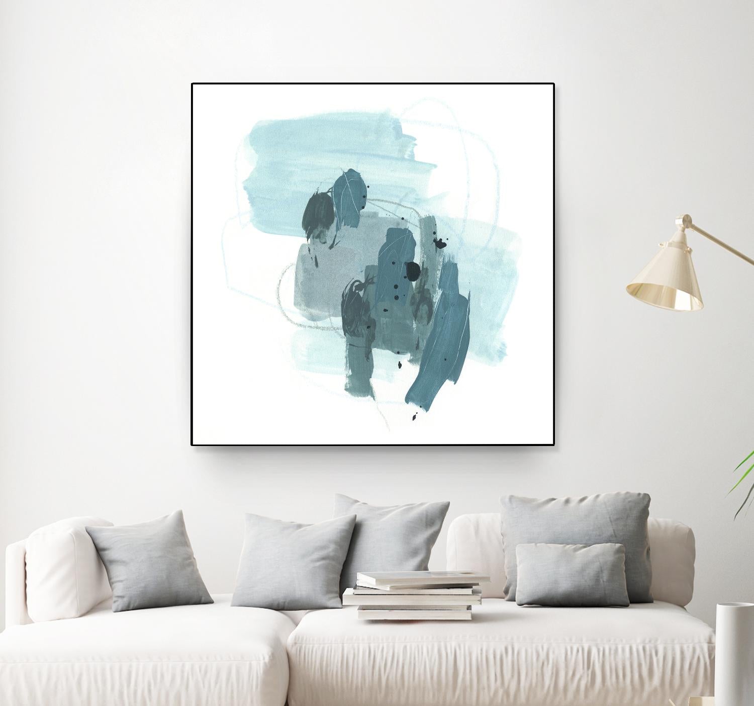 Aqua Stellar I by June Erica Vess on GIANT ART - blue abstract