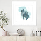 Aqua Stellar I by June Erica Vess on GIANT ART - blue abstract