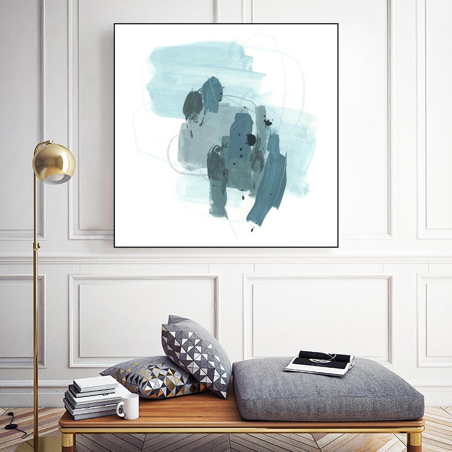 Aqua Stellar I by June Erica Vess on GIANT ART - blue abstract