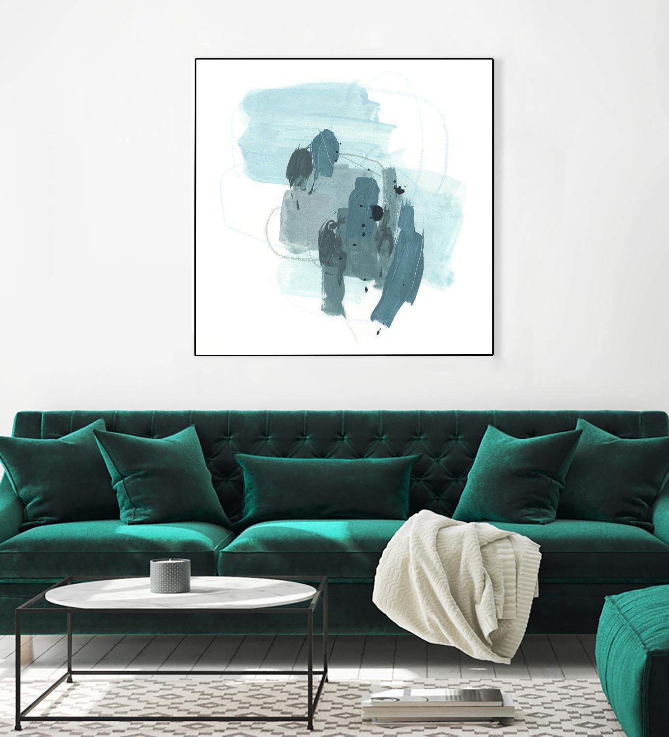 Aqua Stellar I by June Erica Vess on GIANT ART - blue abstract