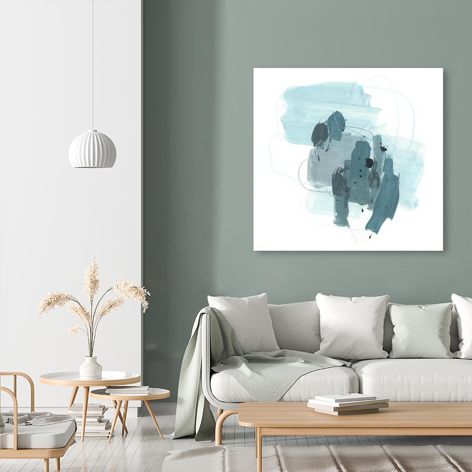 Aqua Stellar I by June Erica Vess on GIANT ART - blue abstract