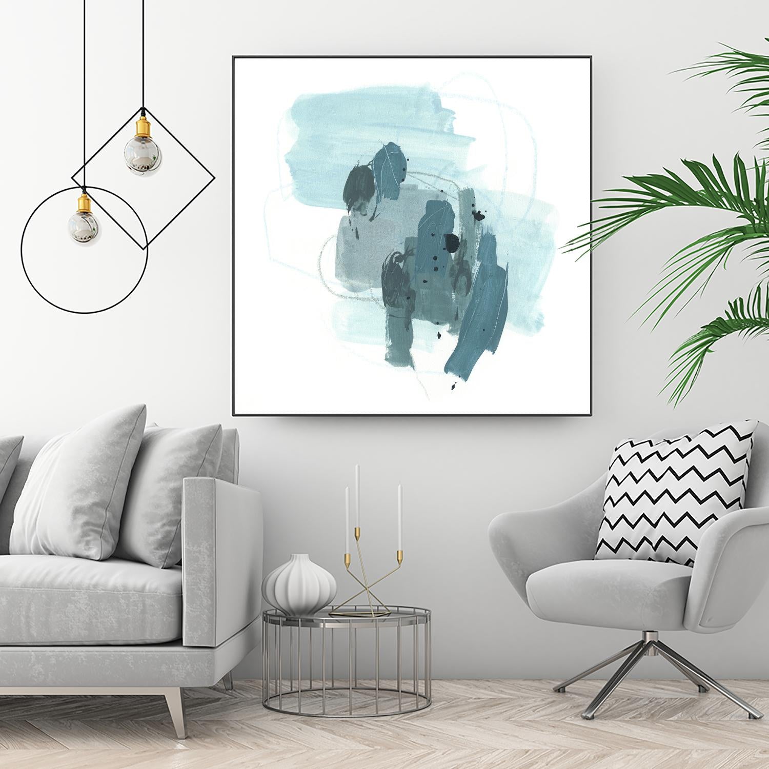 Aqua Stellar I by June Erica Vess on GIANT ART - blue abstract