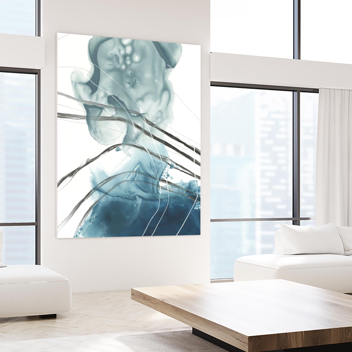 Bella Indigo I by June Erica Vess on GIANT ART - blue abstract