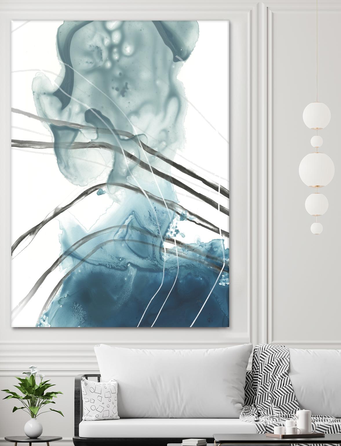 Bella Indigo I by June Erica Vess on GIANT ART - blue abstract