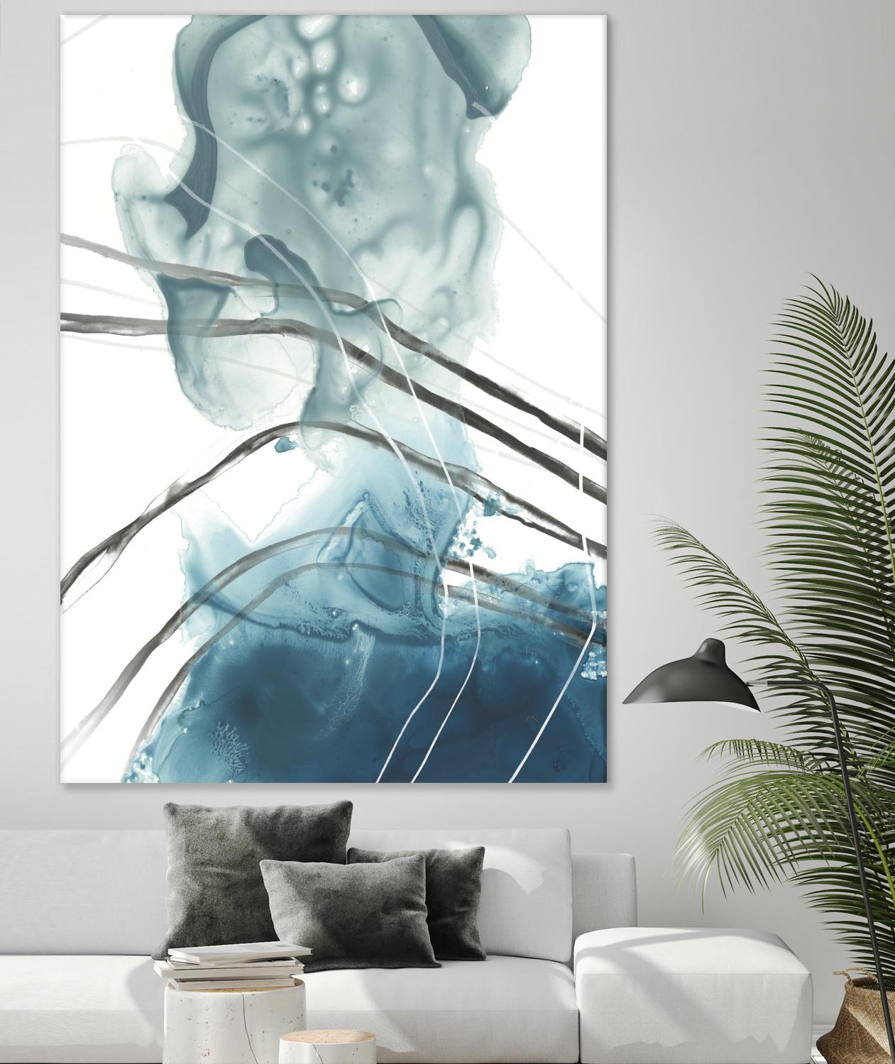 Bella Indigo I by June Erica Vess on GIANT ART - blue abstract