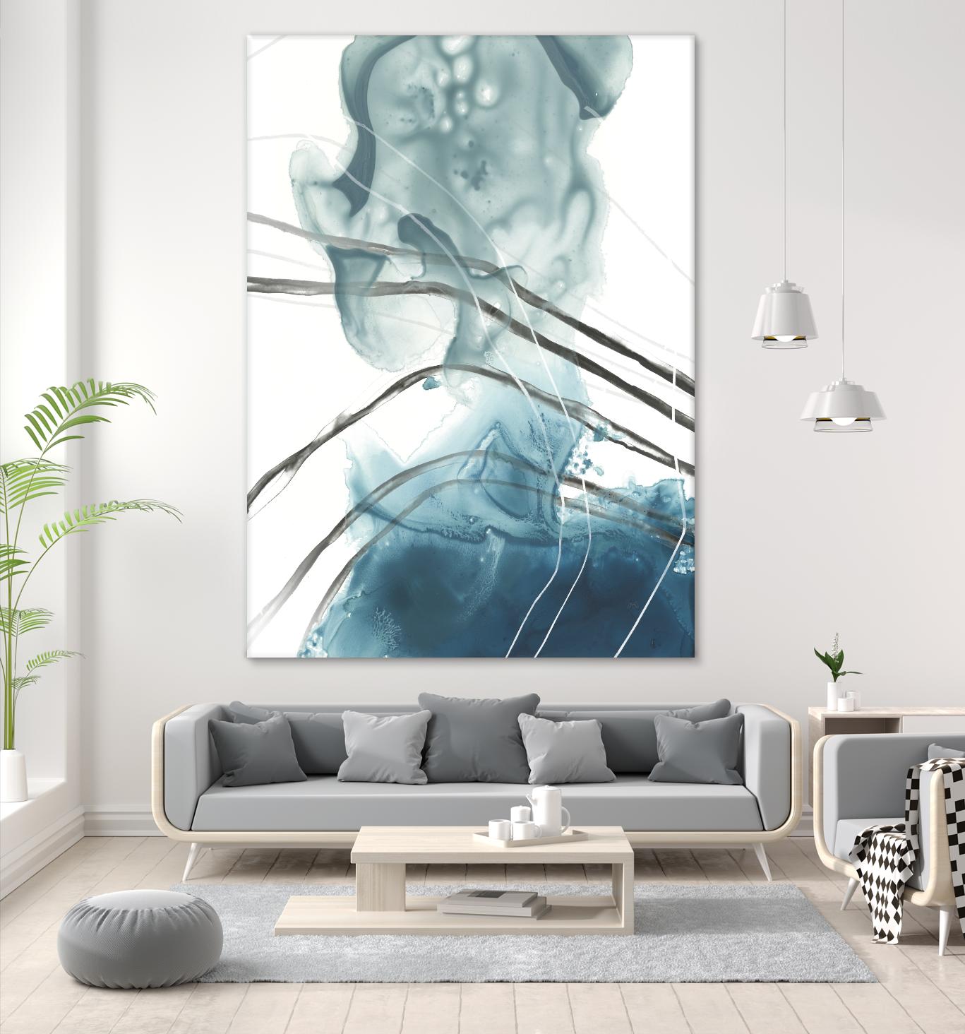 Bella Indigo I by June Erica Vess on GIANT ART - blue abstract