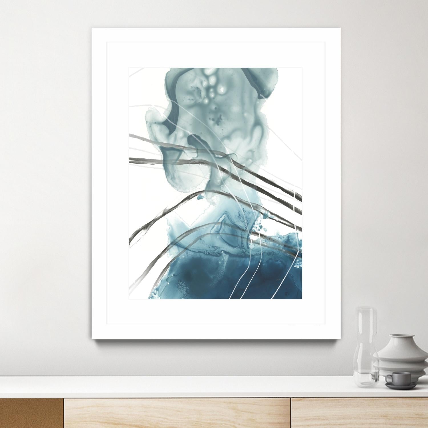 Bella Indigo I by June Erica Vess on GIANT ART - blue abstract