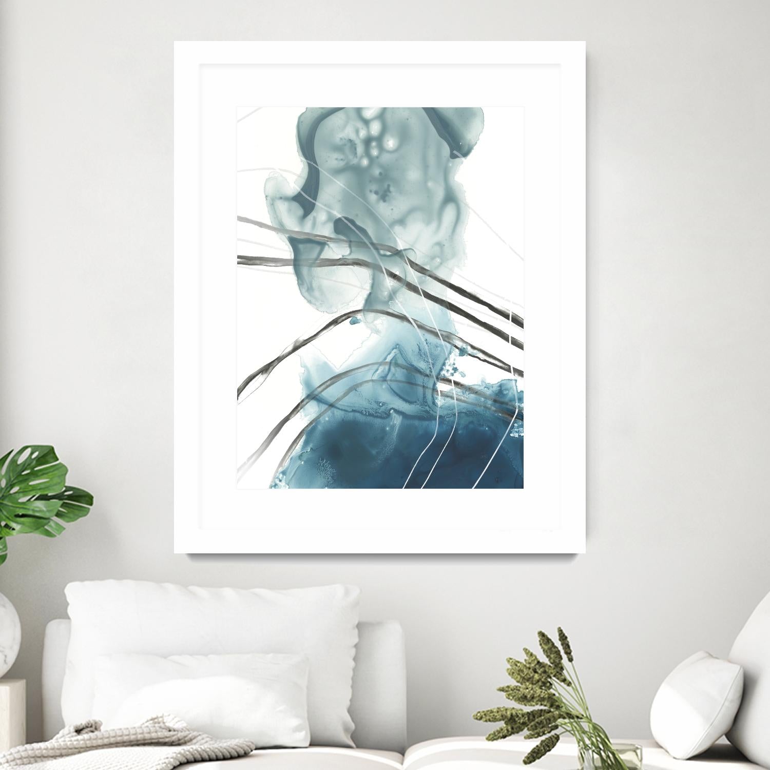 Bella Indigo I by June Erica Vess on GIANT ART - blue abstract