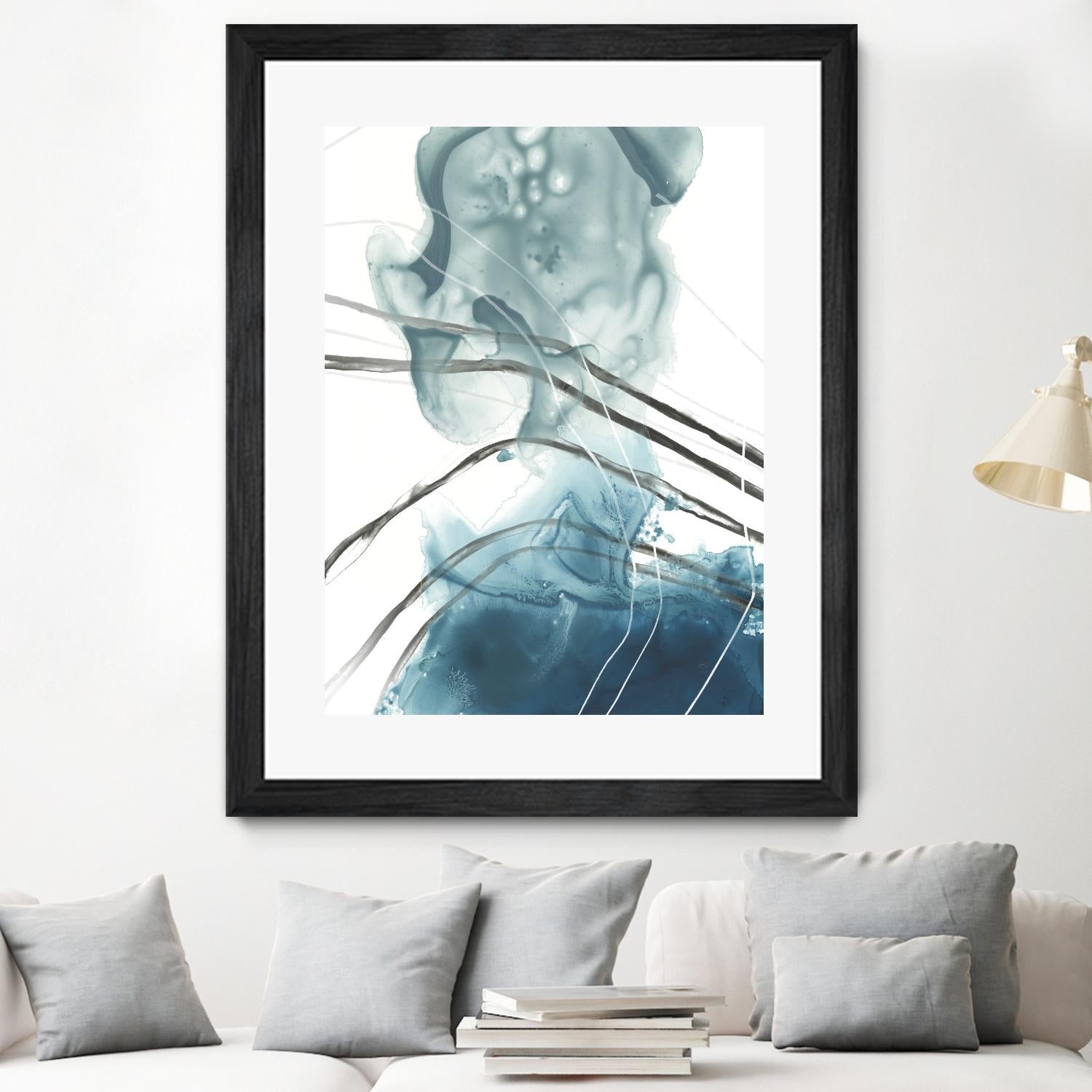 Bella Indigo I by June Erica Vess on GIANT ART - blue abstract