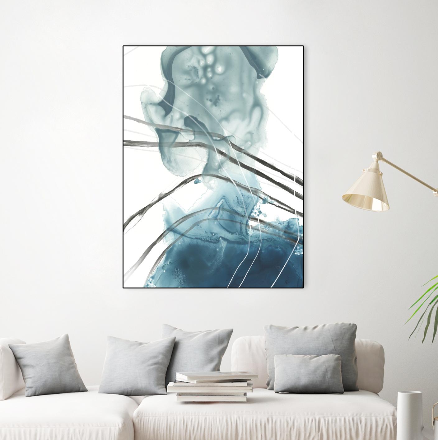 Bella Indigo I by June Erica Vess on GIANT ART - blue abstract