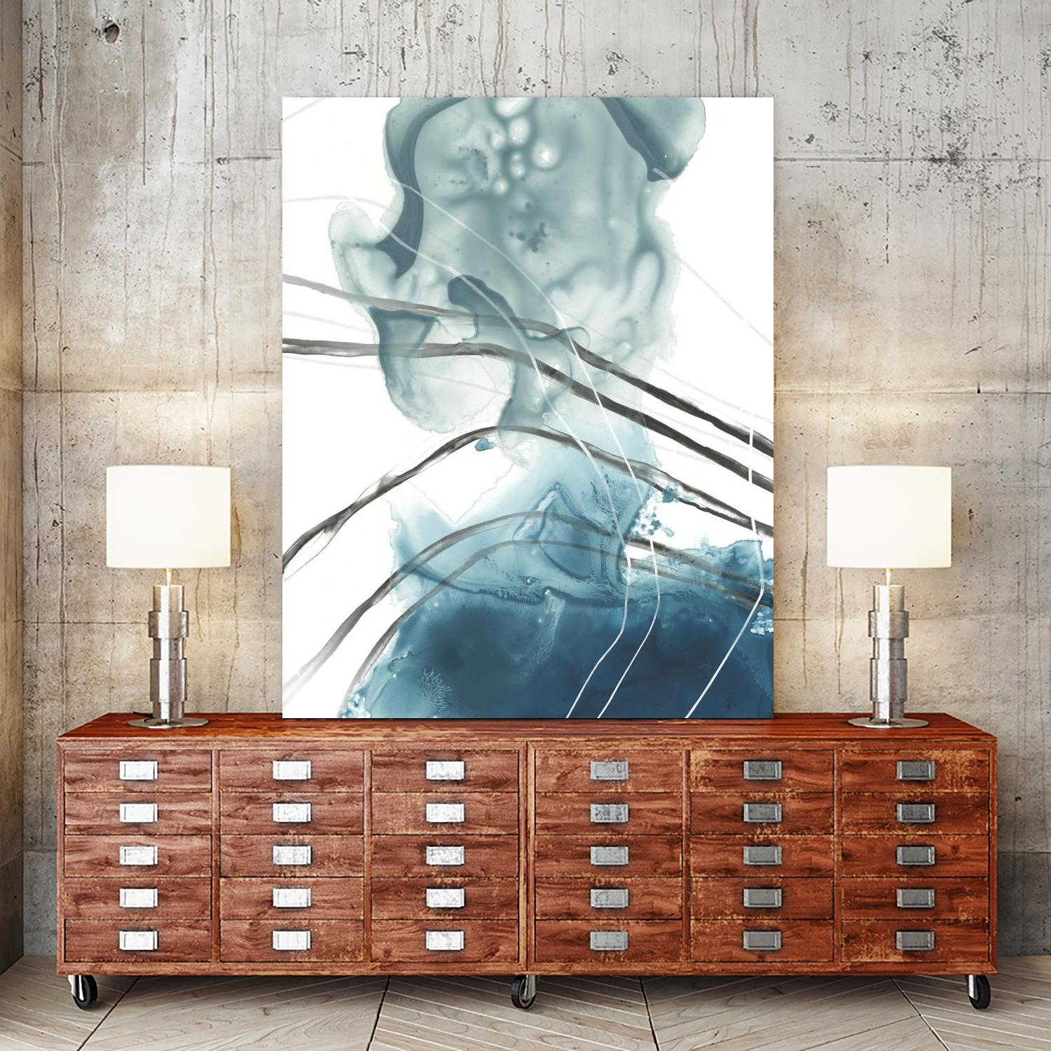 Bella Indigo I by June Erica Vess on GIANT ART - blue abstract