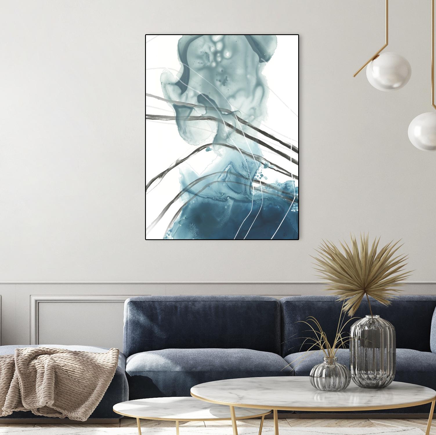 Bella Indigo I by June Erica Vess on GIANT ART - blue abstract