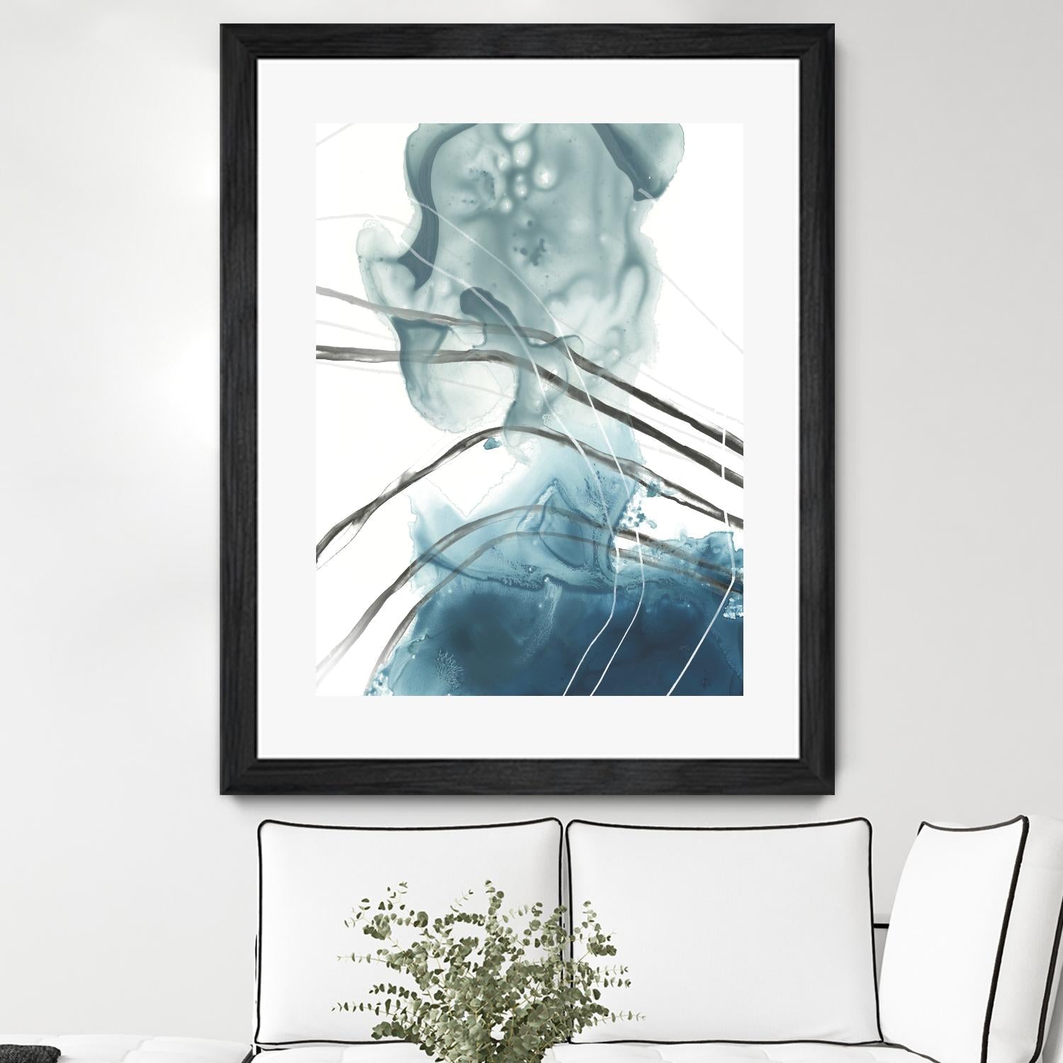 Bella Indigo I by June Erica Vess on GIANT ART - blue abstract
